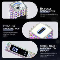 GAOY lámpara UV con pantalla LCD y control táctil para temporizadores.