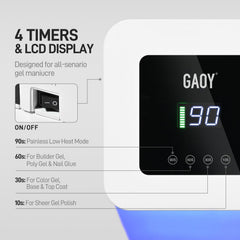 GAOY lampara UV con pantalla digital para temporizadores