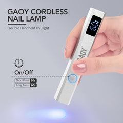 GAOY lámpara UV portátil con pantalla de cristal líquido para ver el tiempo de curado.