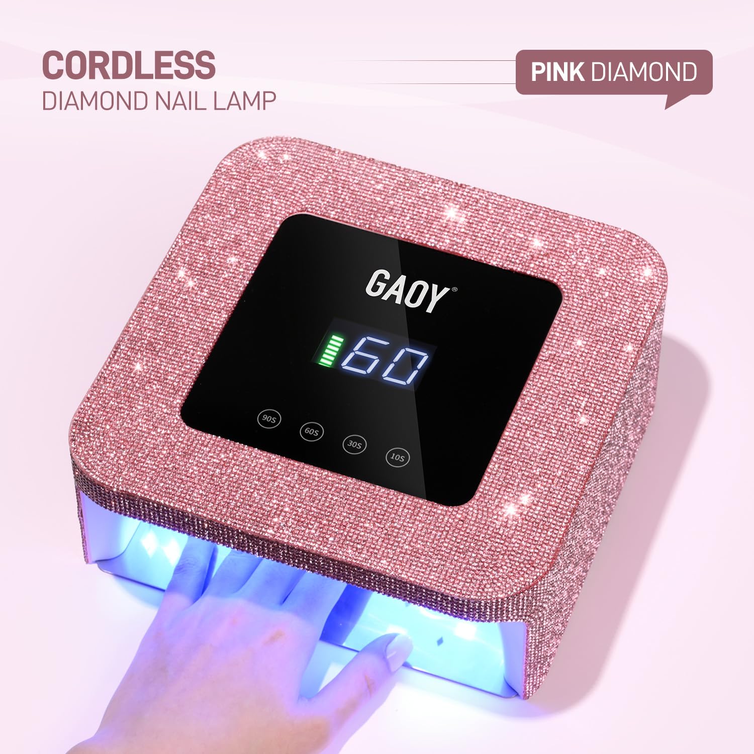 GAOY pantalla LCD integrada muestra tiempo y batería para control preciso