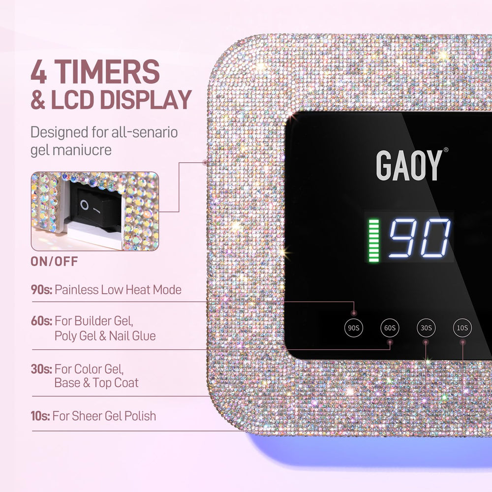 GAOY diodos LED 39 para curado rápido de gel UV.