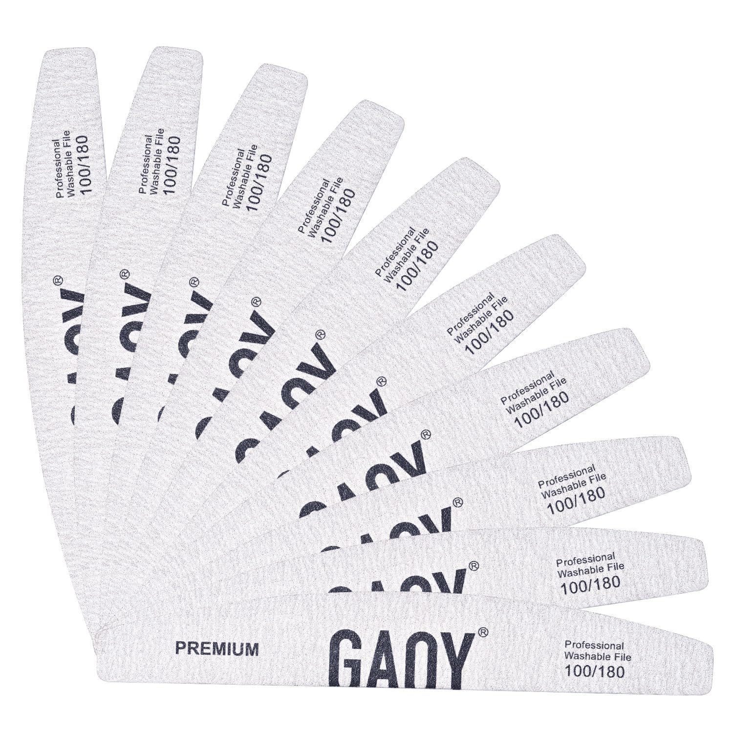 GAOY lima de uñas dos caras con diseño media luna para dar forma con precisión.