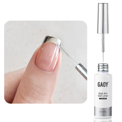GAOY Lápiz de gel plateado espejado para uñas, acabado espejo llamativo.