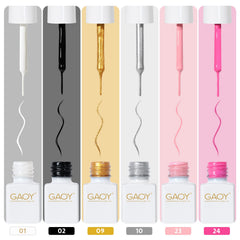 GAOY liner gel uñas blanco: contraste nítido para acentos elegantes.