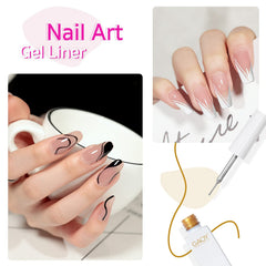 GAOY liner gel uñas dorado: acabado metalizado para un toque elegante.