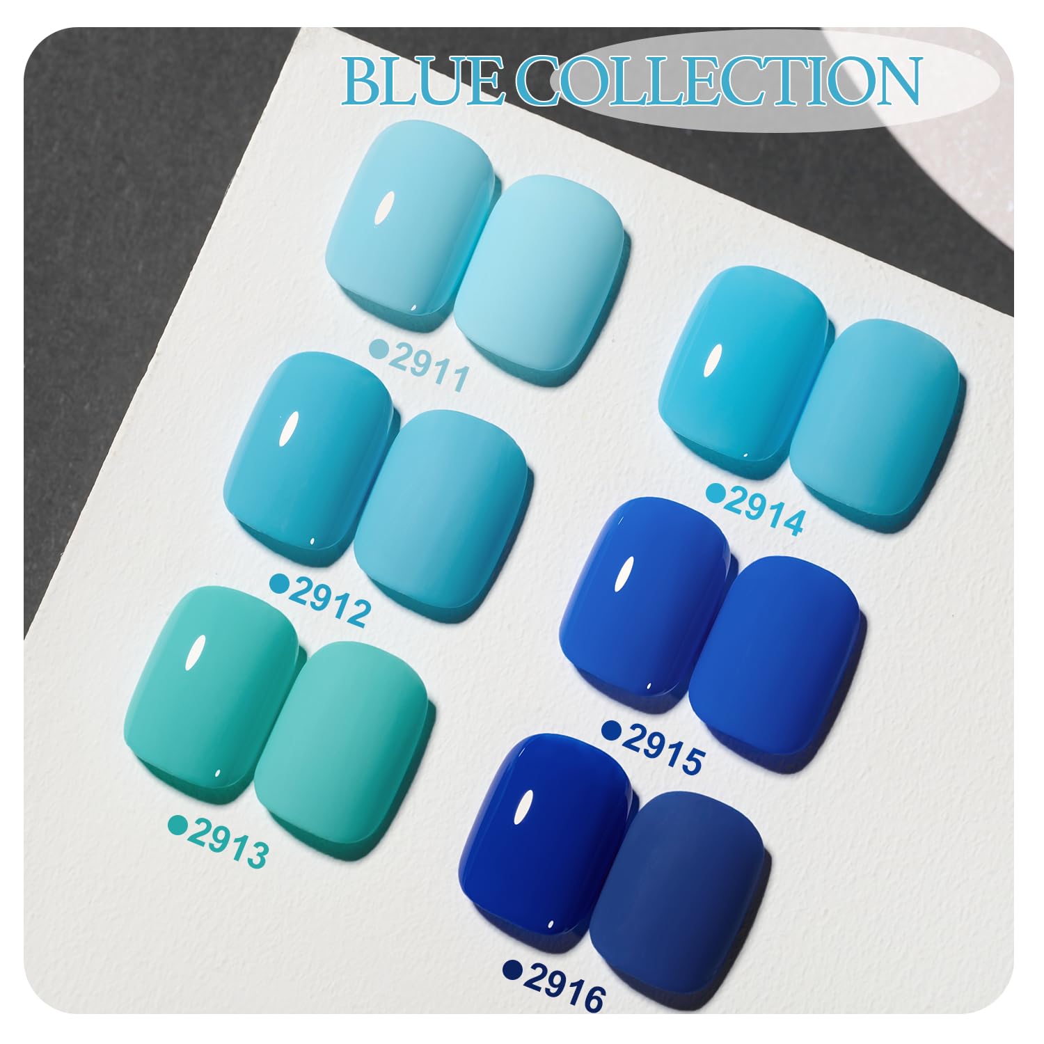 GAOY long-lasting blue gel finish can endure weeks with proper base and top coats