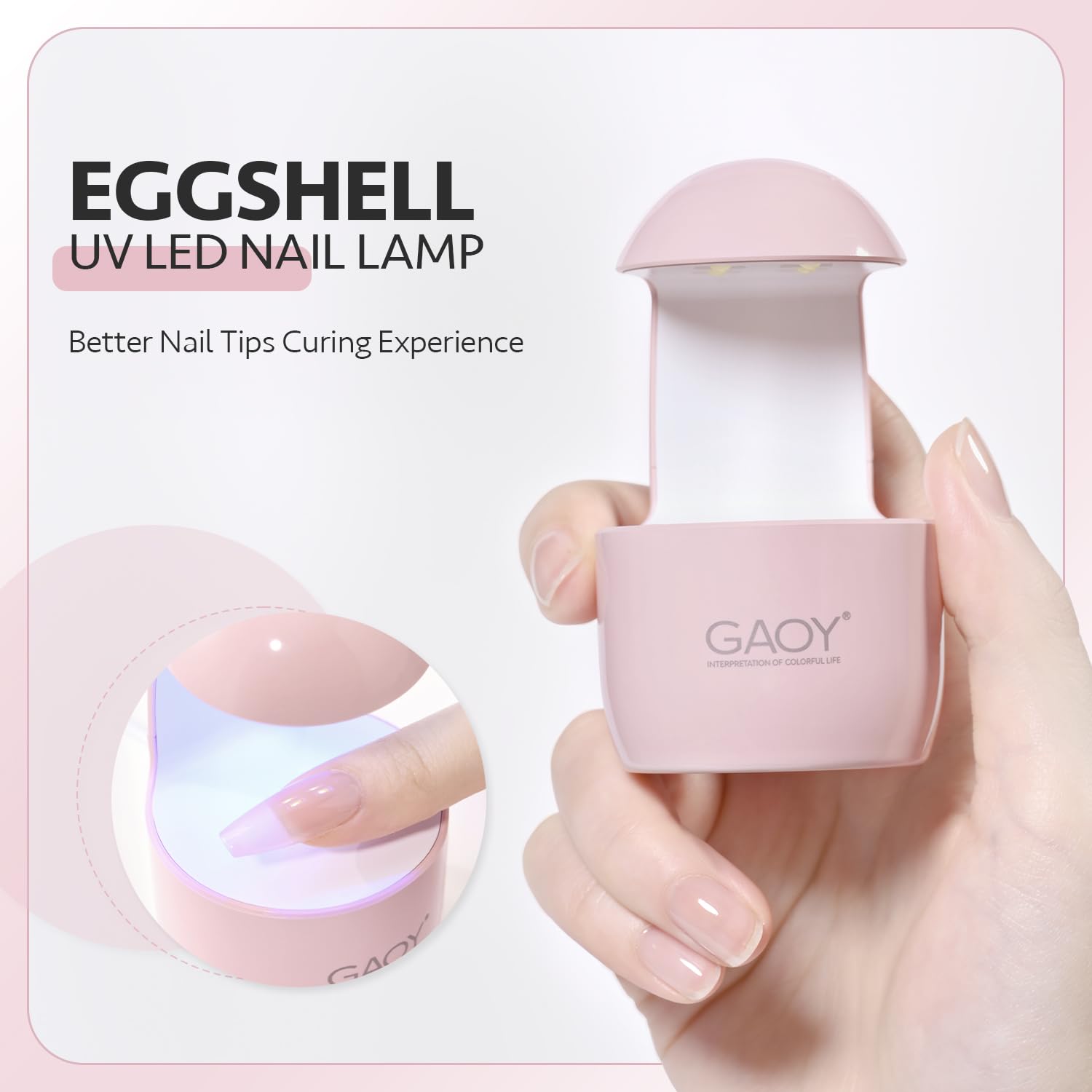 GAOY lámpara UV mini para uñas, diseño compacto y portátil.