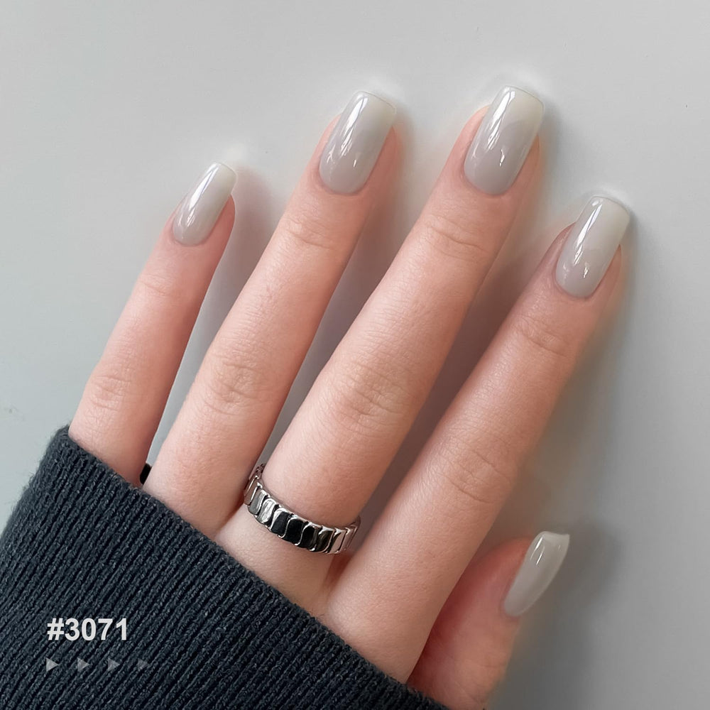 GAOY Milky Black Gel verde sal para uñas refrescantes de verano.