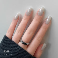 GAOY Milky Black Gel verde sal para uñas refrescantes de verano.