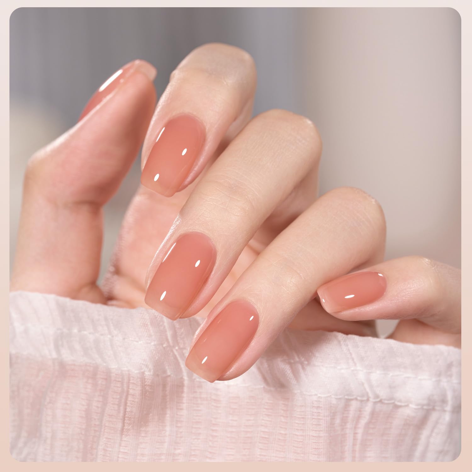 GAOY Milky Jelly Nude Gel: cura en UV 60 segundos para un secado rápido.