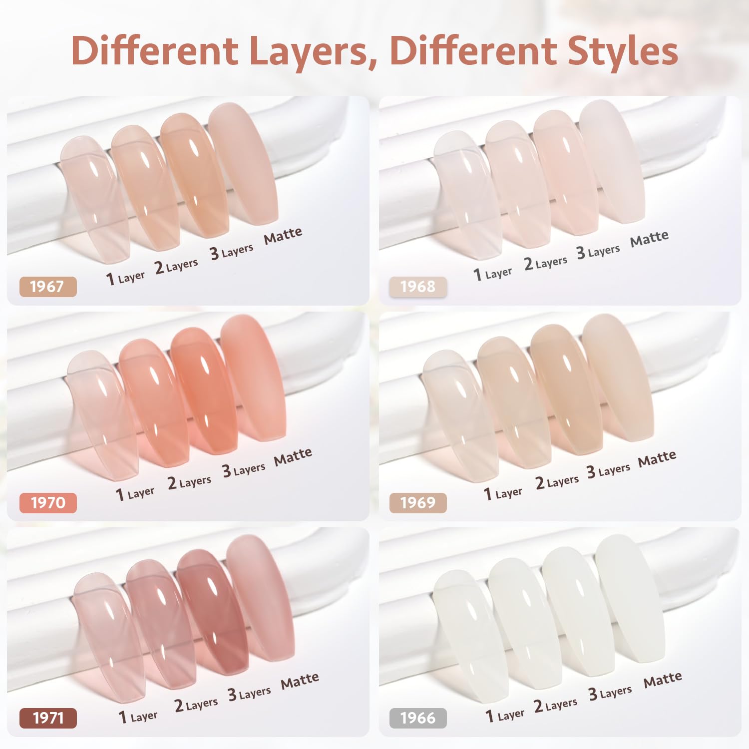 GAOY Milky Jelly Nude Gel: olor suave y fórmula de bajo olor para uñas.