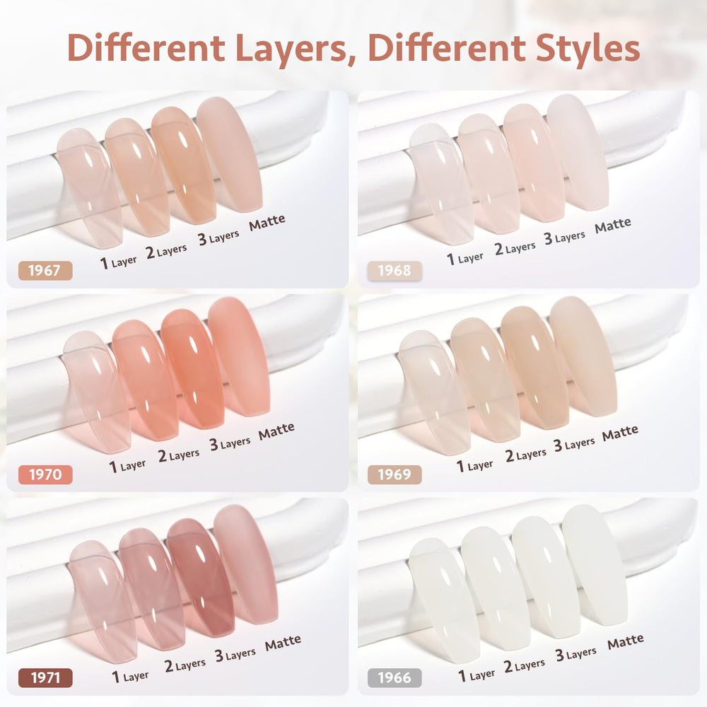 GAOY Milky Jelly Nude Gel: olor suave y fórmula de bajo olor para uñas.