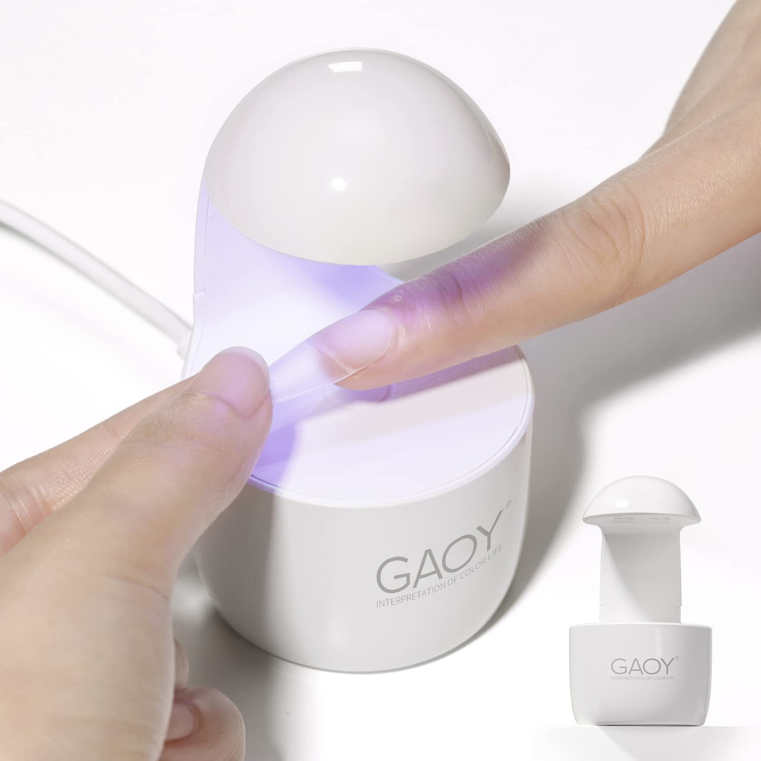 GAOY Mini UV LUZ PARA UÑAS, curado rápido y uniforme para geles.