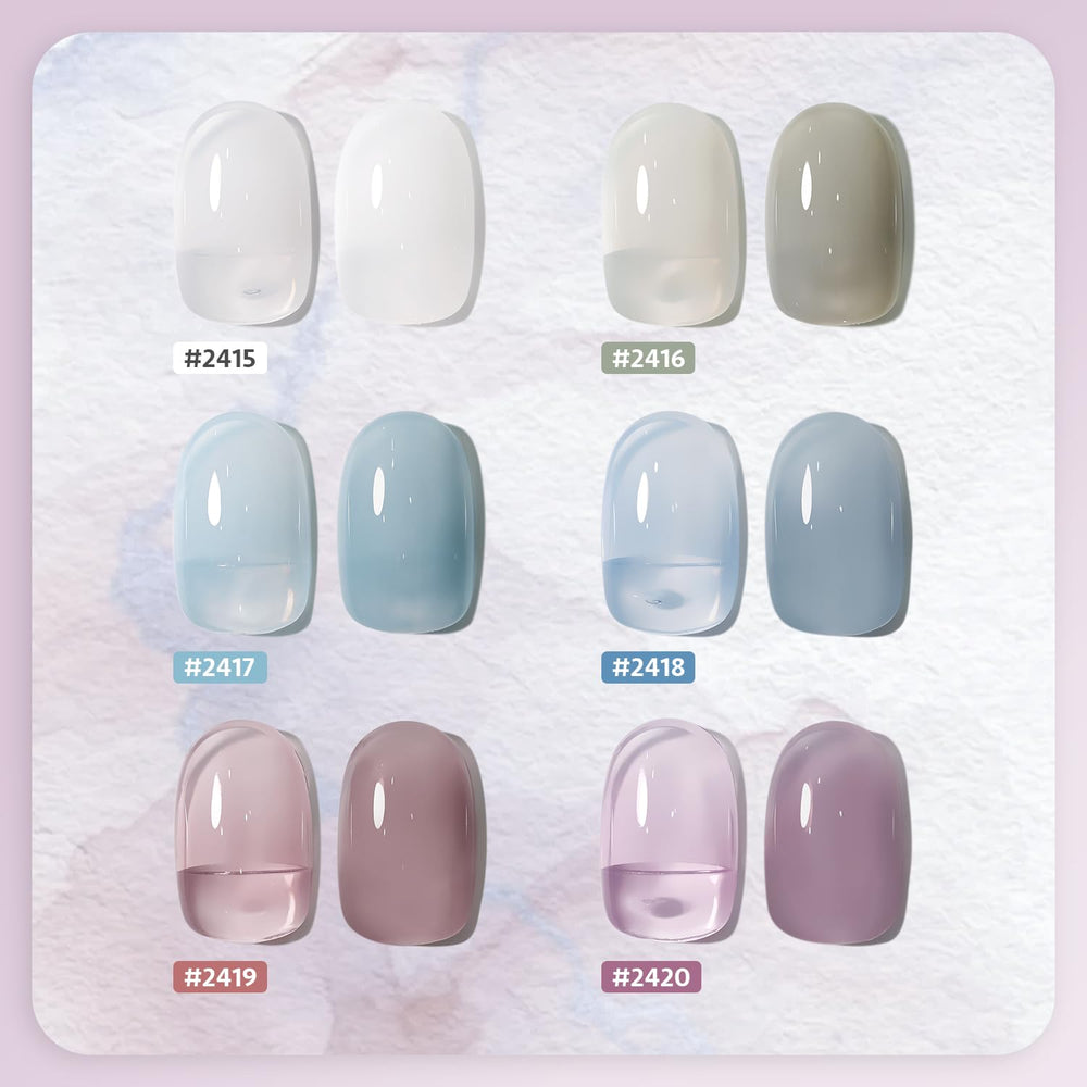 GAOY Mizzle: esmalte gel azul gris para un look frío y moderno.