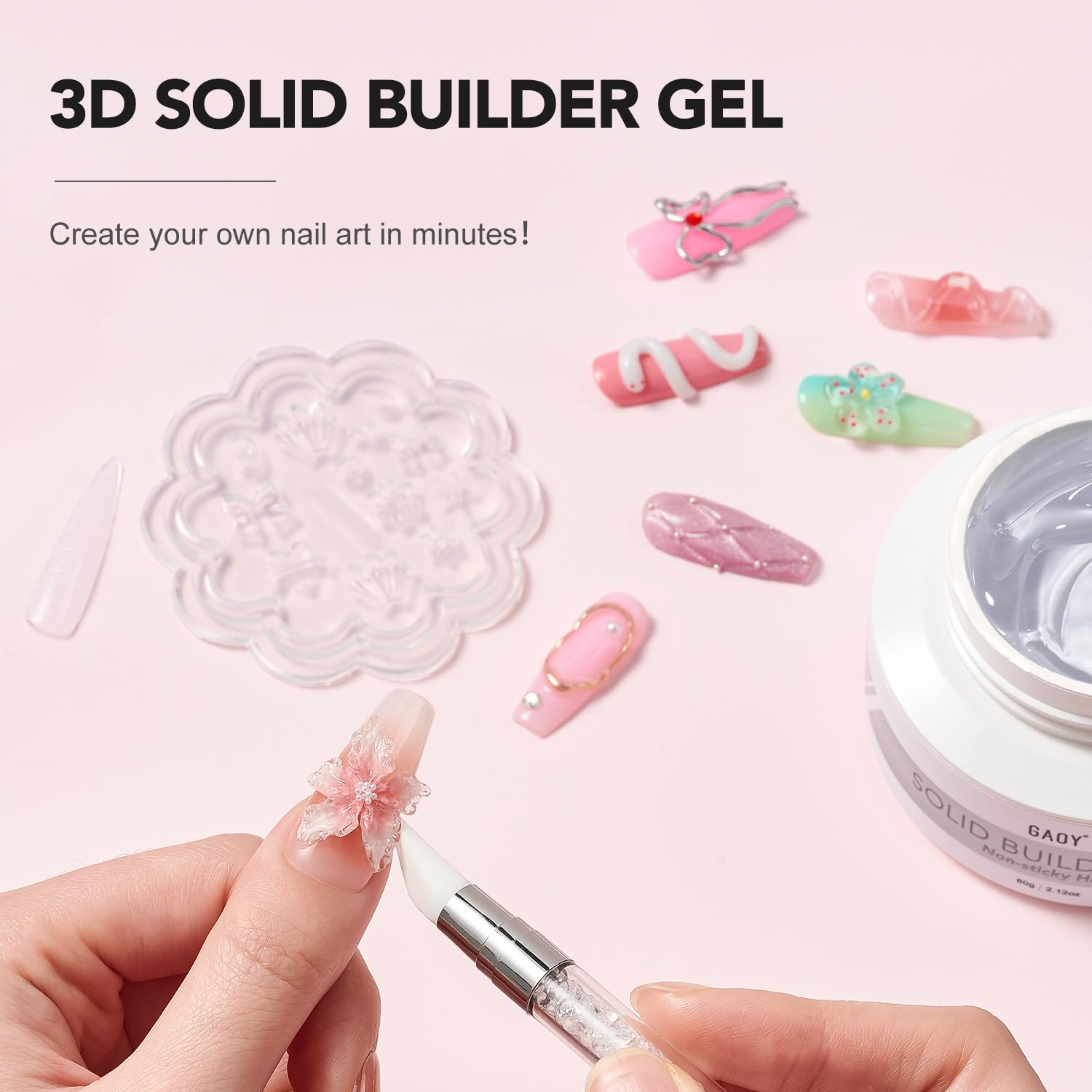 GAOY modelado 3D en uñas para esculturas precisas.