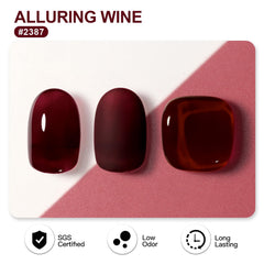 Muestras de tono vino GAOY para planificar diseños únicos en uñas.