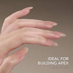GAOY nails before and after with builder base for natural enhancement