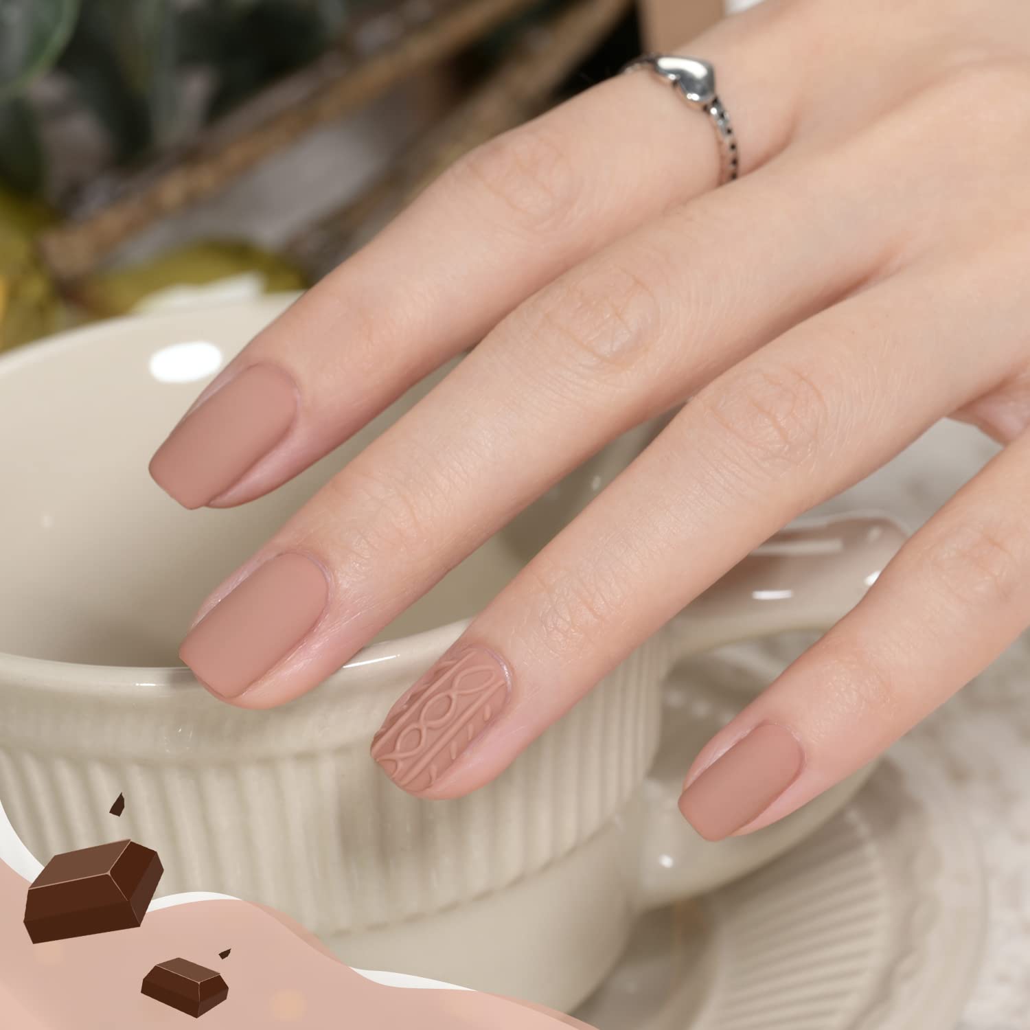 GAOY esmalte gel nude marrón curado con lampara UV para un acabado rapido