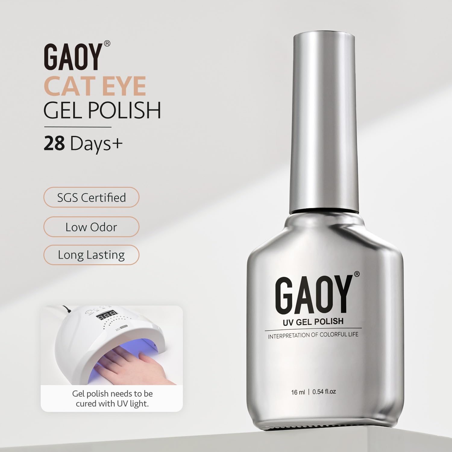GAOY conjunto imantado de 16 ml para uñas con brillo