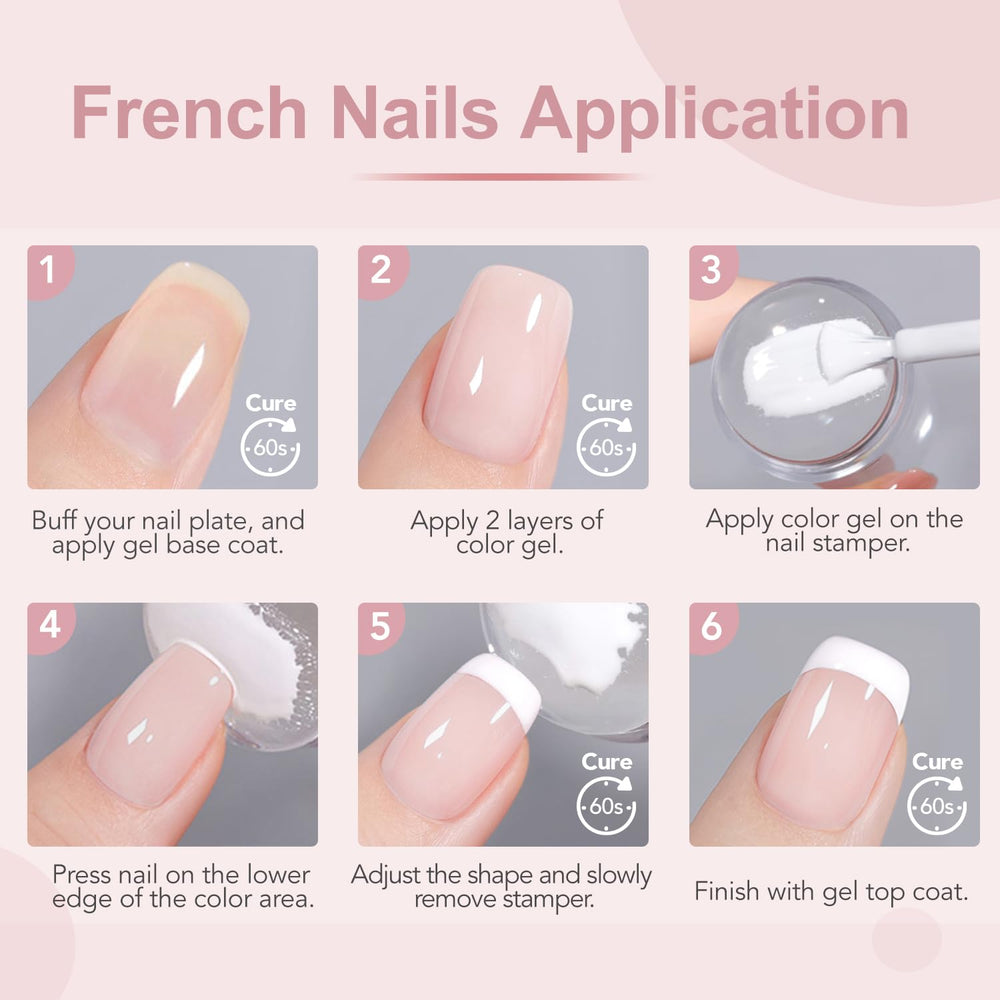 GAOY nude gel nail polish bottle for subtle French tips and layering.