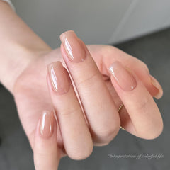 GAOY Nude Jelly Gel acabado jelly brillante con capa superior.