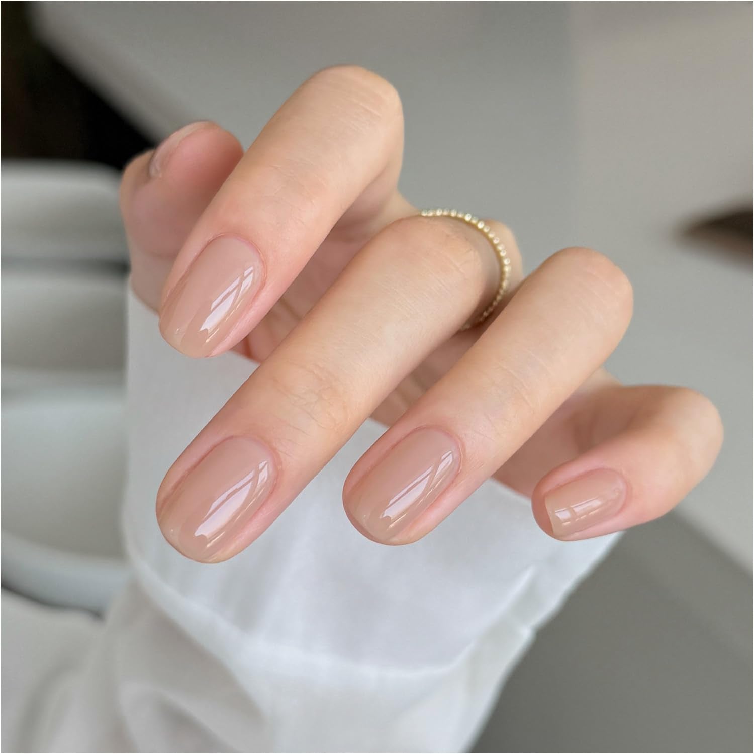 GAOY Nude Jelly Gel, bote de 16 ml para manicura casera con tono translúcido.