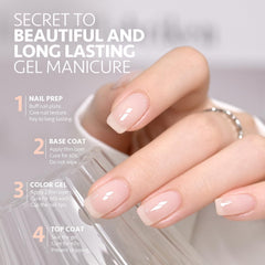 GAOY Nude Jelly Gel – acabado jelly brillante para uñas modernas.