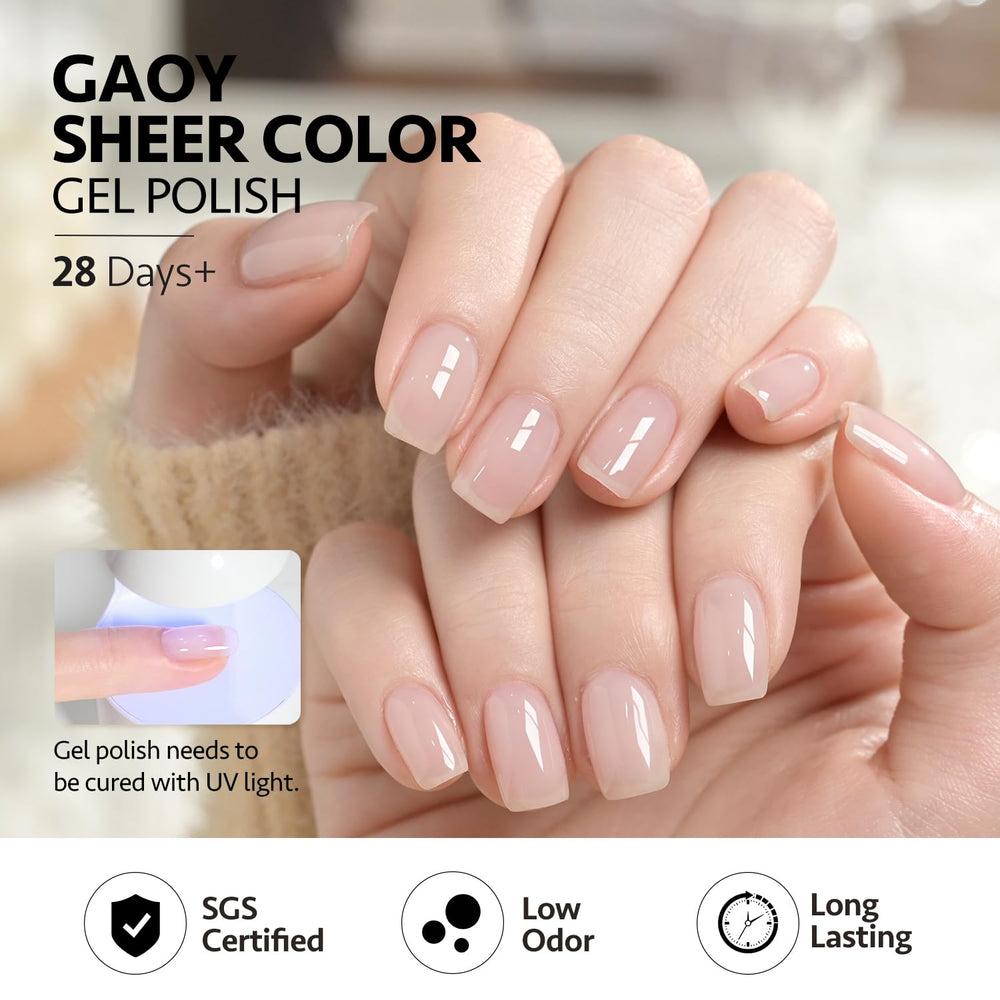 GAOY Nude Jelly Gel – envase de 16ml cómodo para retoques.