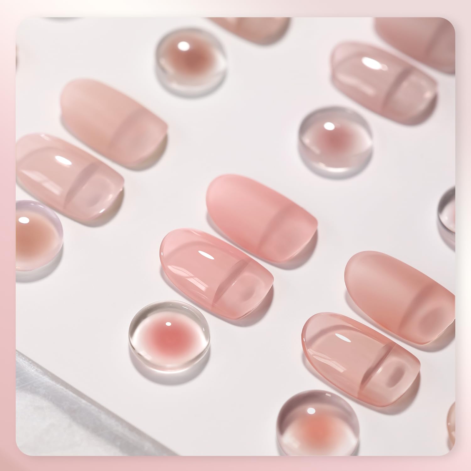 GAOY Nude Jelly Gel Kit para Uñas, manicura DIY en casa.