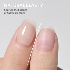 GAOY Nude Jelly Gel – secado rápido con luz UV, acabado uniforme.