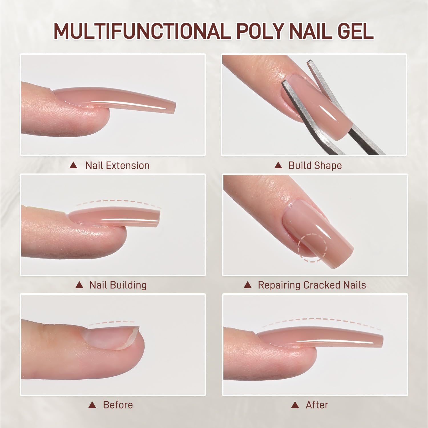 GAOY Nude 03 nails with salon-like finish