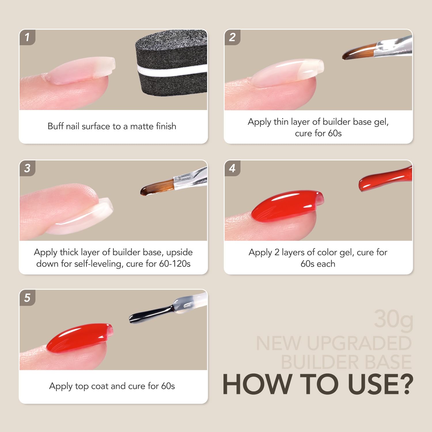 GAOY 30g packaging shows complete gel manicure set