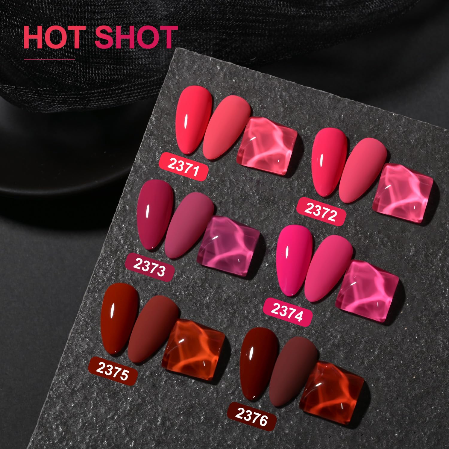 GAOY paleta de gel neon: seis tonos vibrantes para diseños llamativos.
