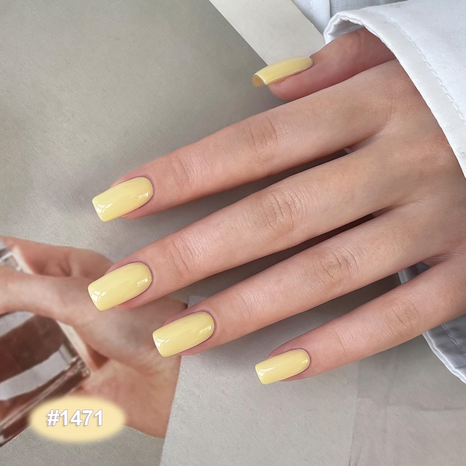 GAOY Pastel Azul, esmalte de gel para uñas con cobertura uniforme.