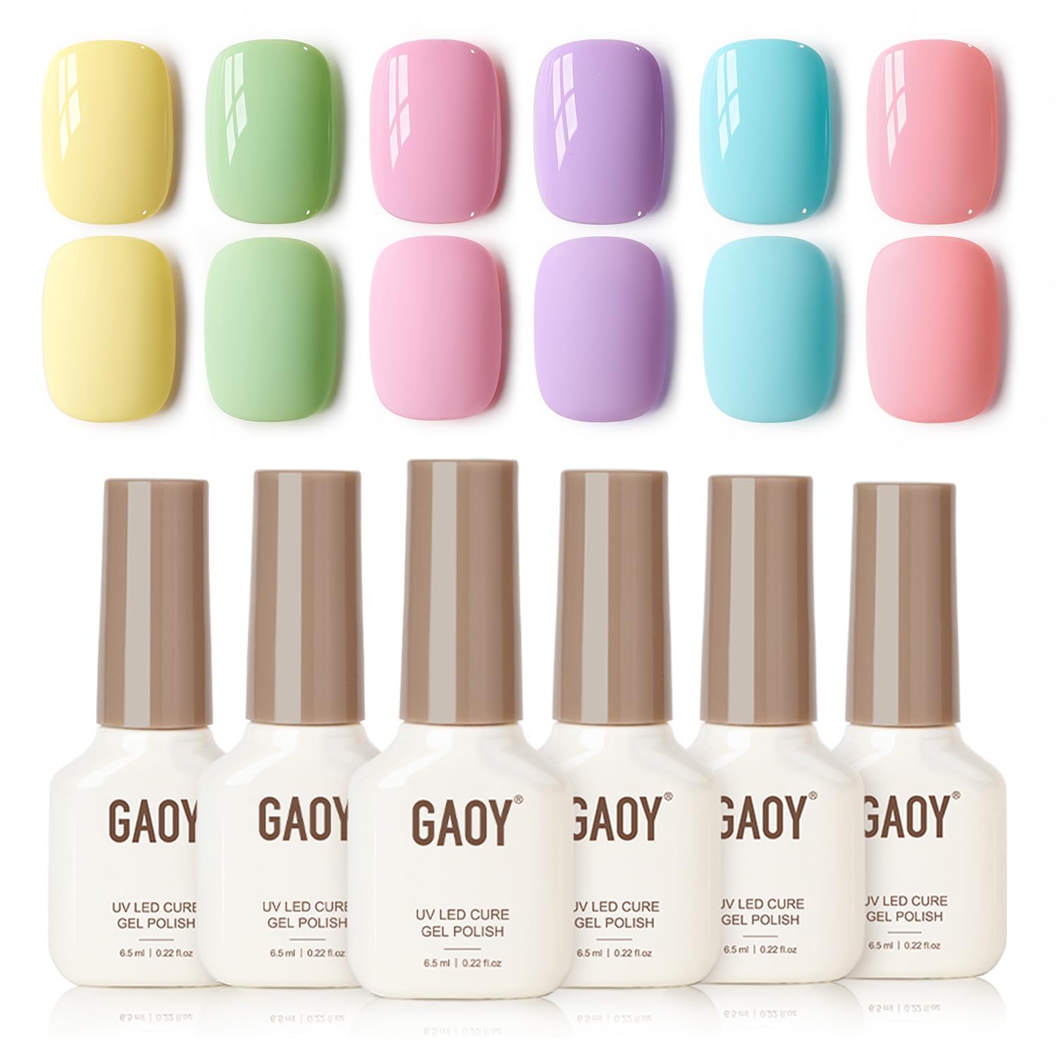GAOY Pastel Rosa, esmalte de gel para uñas con acabado suave y duradero.