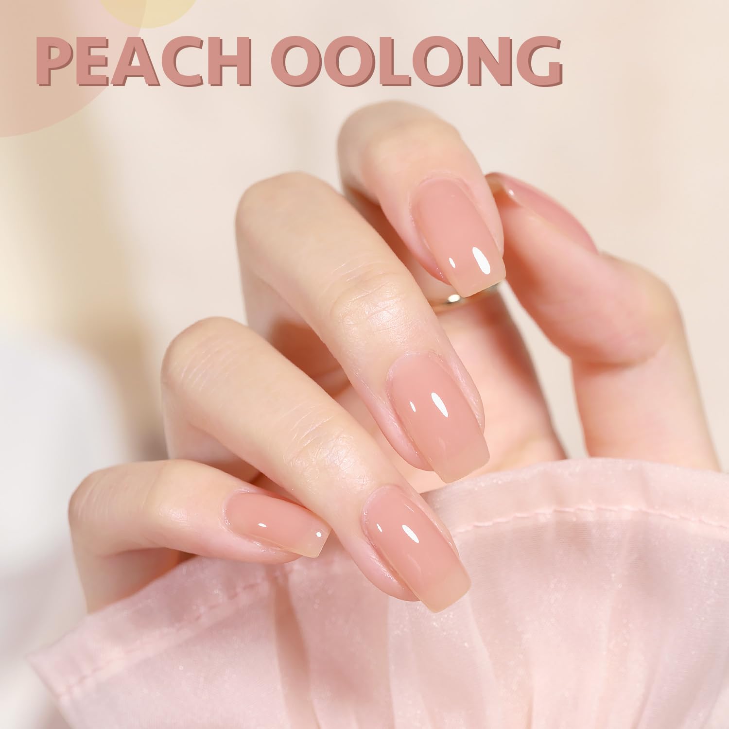 GAOY Peach Oolong: muestra de color translúcido para look suave.