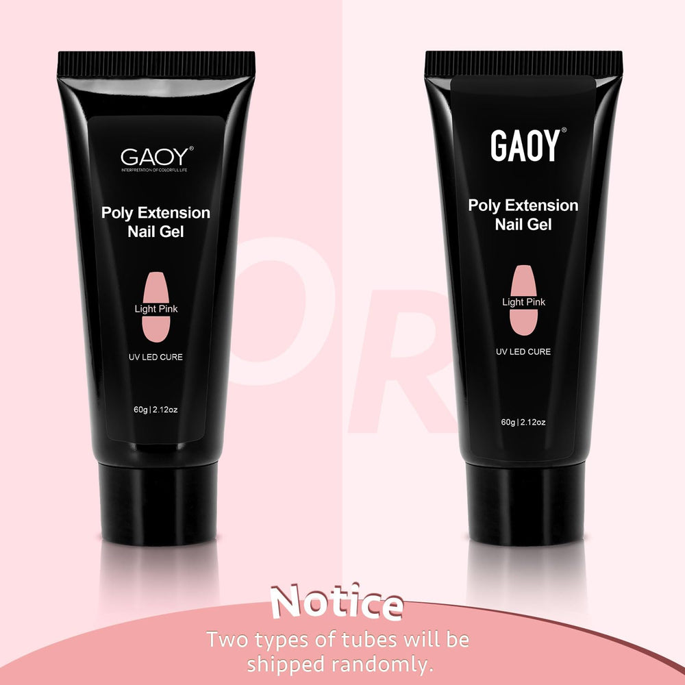 GAOY gel poligel 60 g, acabado natural para uñas elegantes