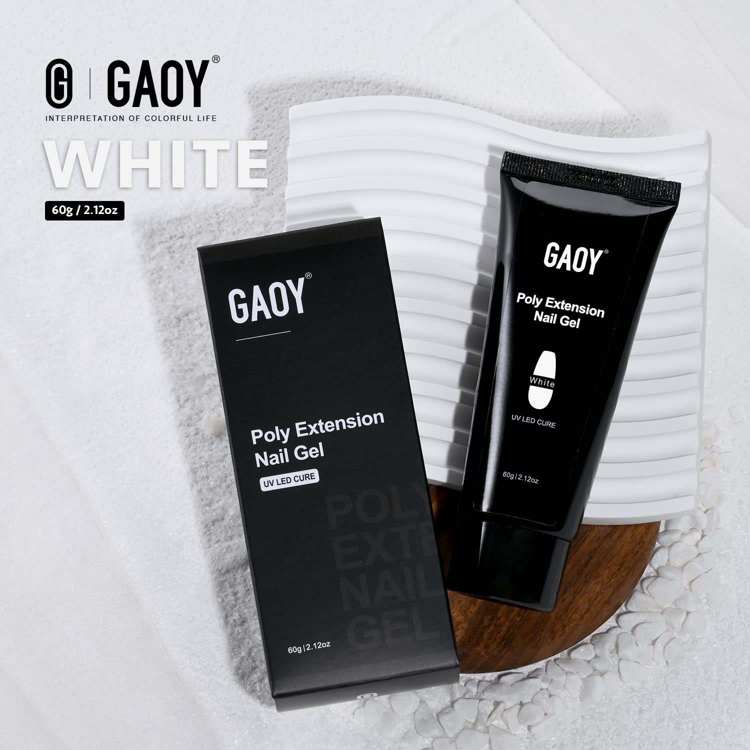 GAOY Poly Gel 60g, ideal para arte de uñas profesional