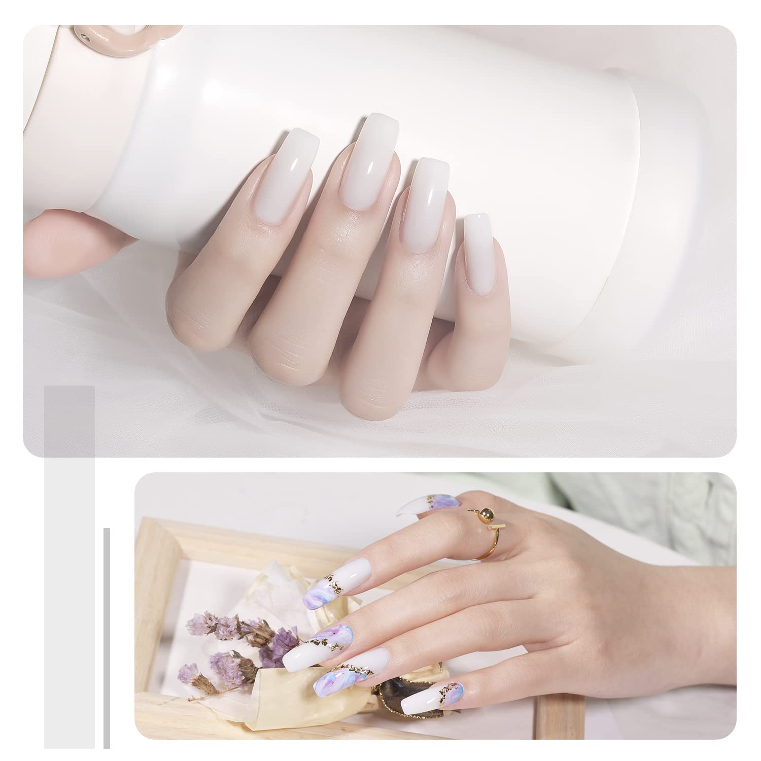 GAOY Poly Gel 60g, curado UV en 60 segundos para manicura rápida
