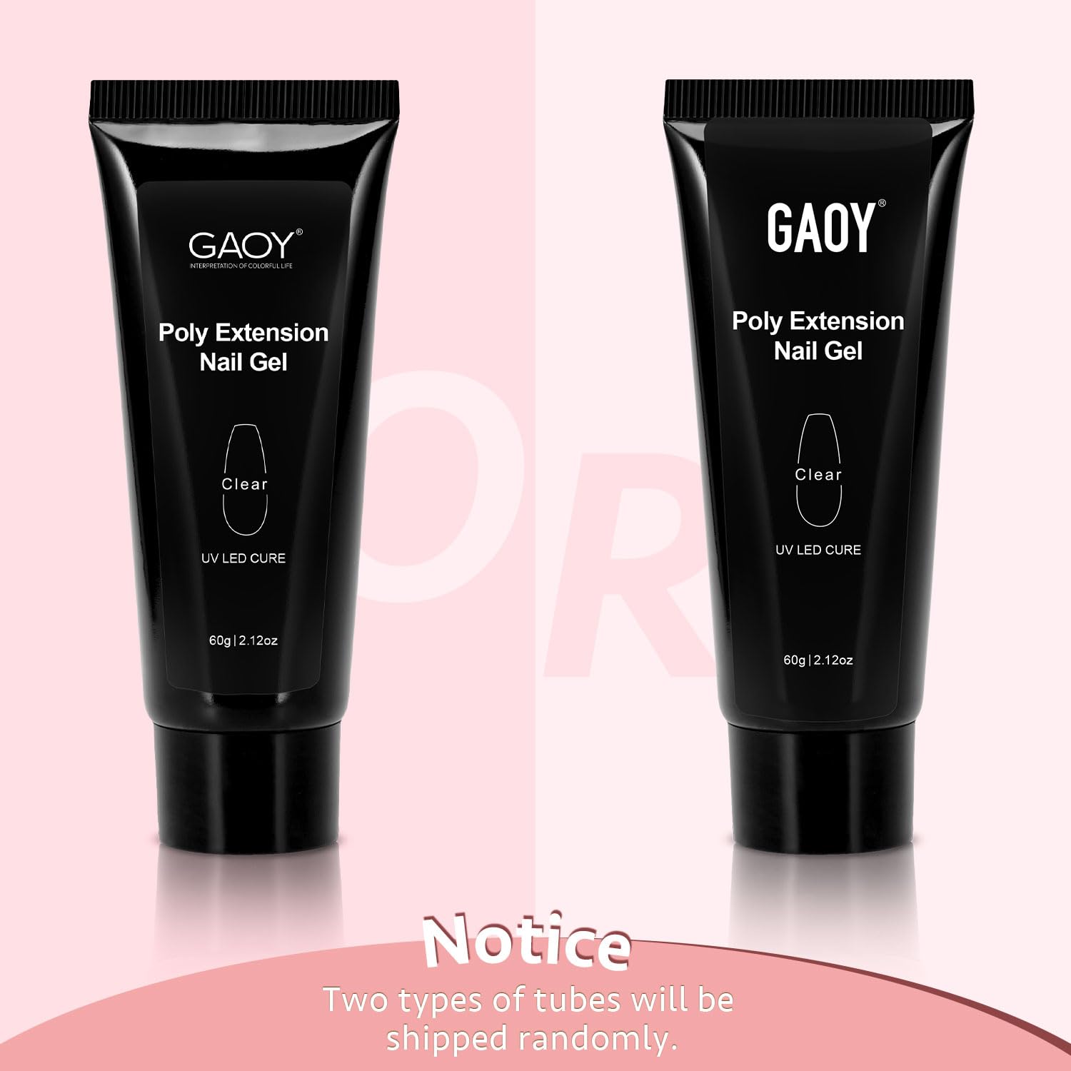 GAOY Poly Gel 60g, manicura en casa con acabado suave y duradero