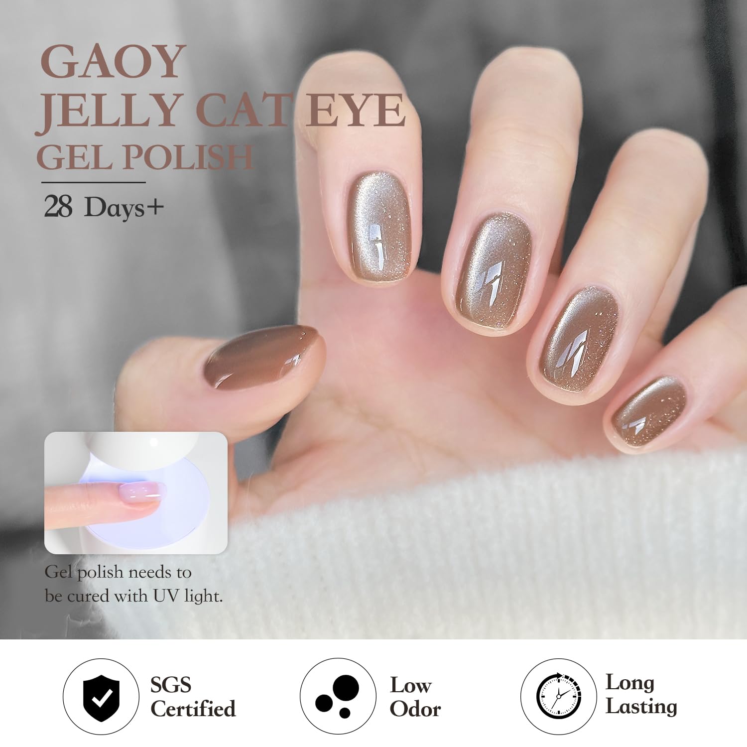 GAOY preparación de uñas: lijado suave para mejor adherencia