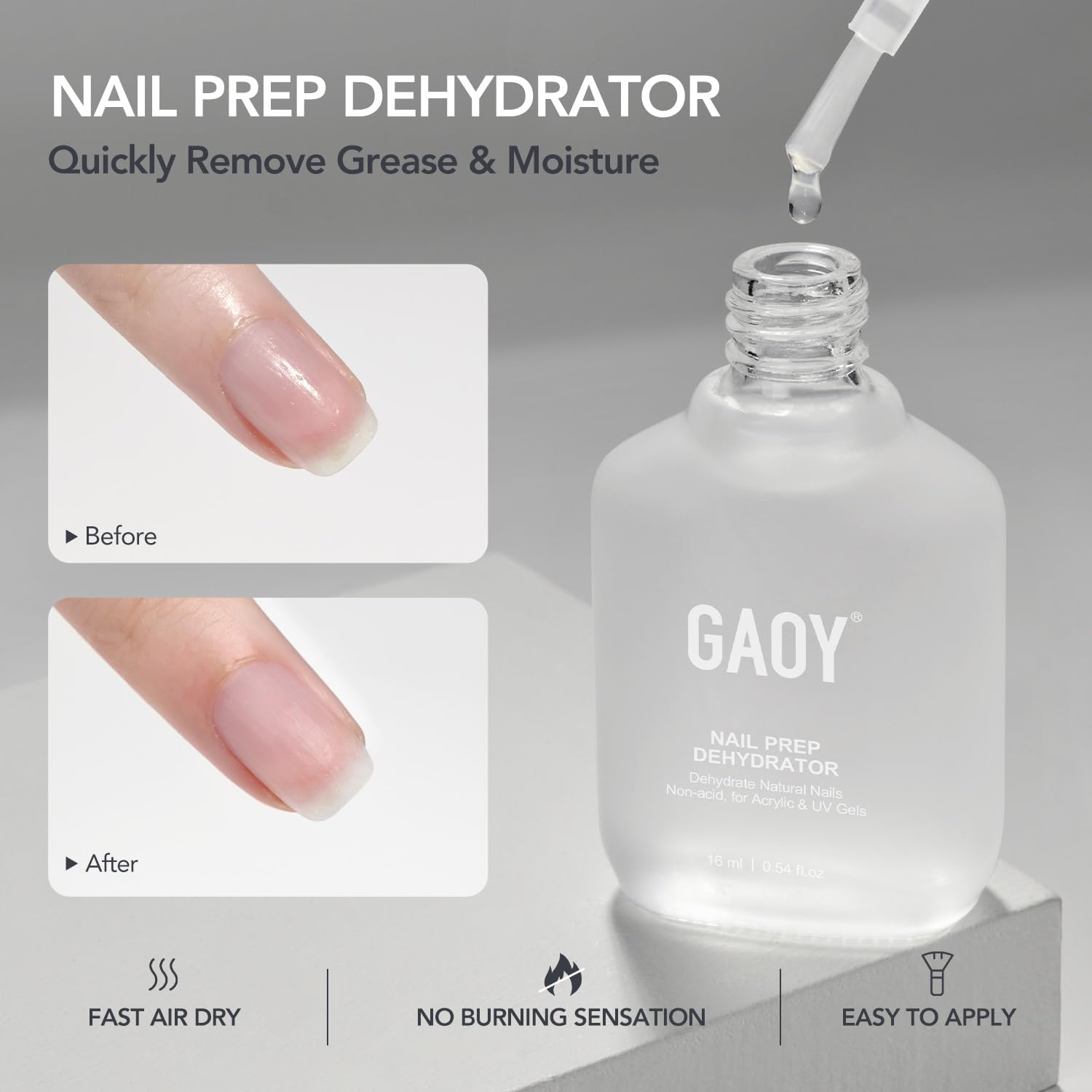 GAOY preparador-unas 16ml, base para adherencia óptima del gel.