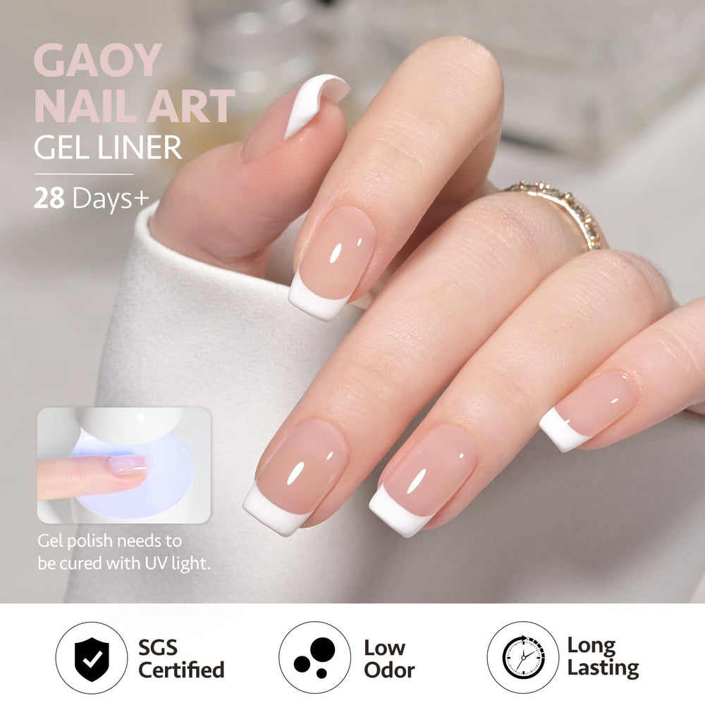 GAOY Remolino Blanco, curado UV en 60 segundos para secado rápido