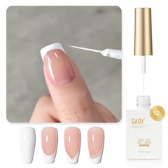 GAOY Remolino Blanco, pincel fino para manicura Francesa precisa