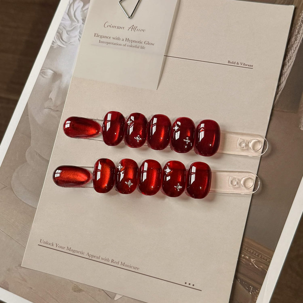 GAOY brillo holográfico en gel rojo para manicuras deslumbrantes.