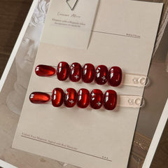 GAOY brillo holográfico en gel rojo para manicuras deslumbrantes.