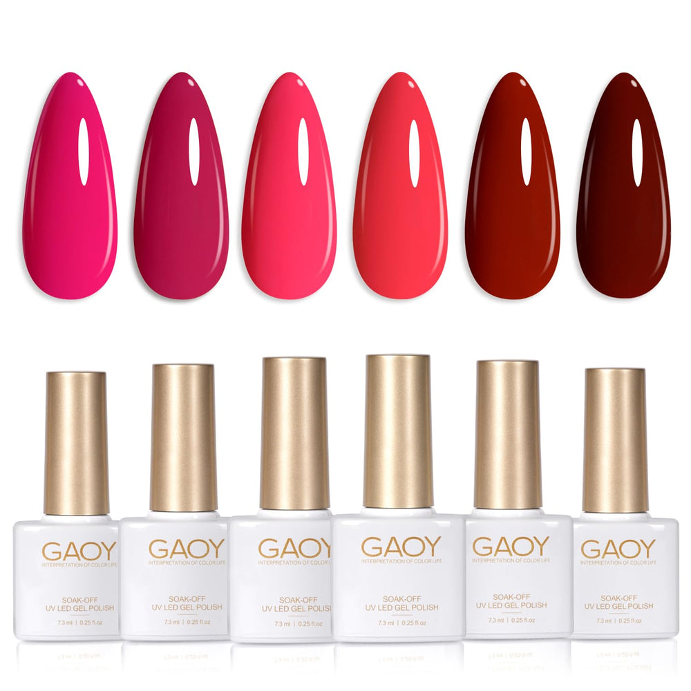 GAOY set de esmalte gel neon: 6 colores vivos para uñas duraderas.