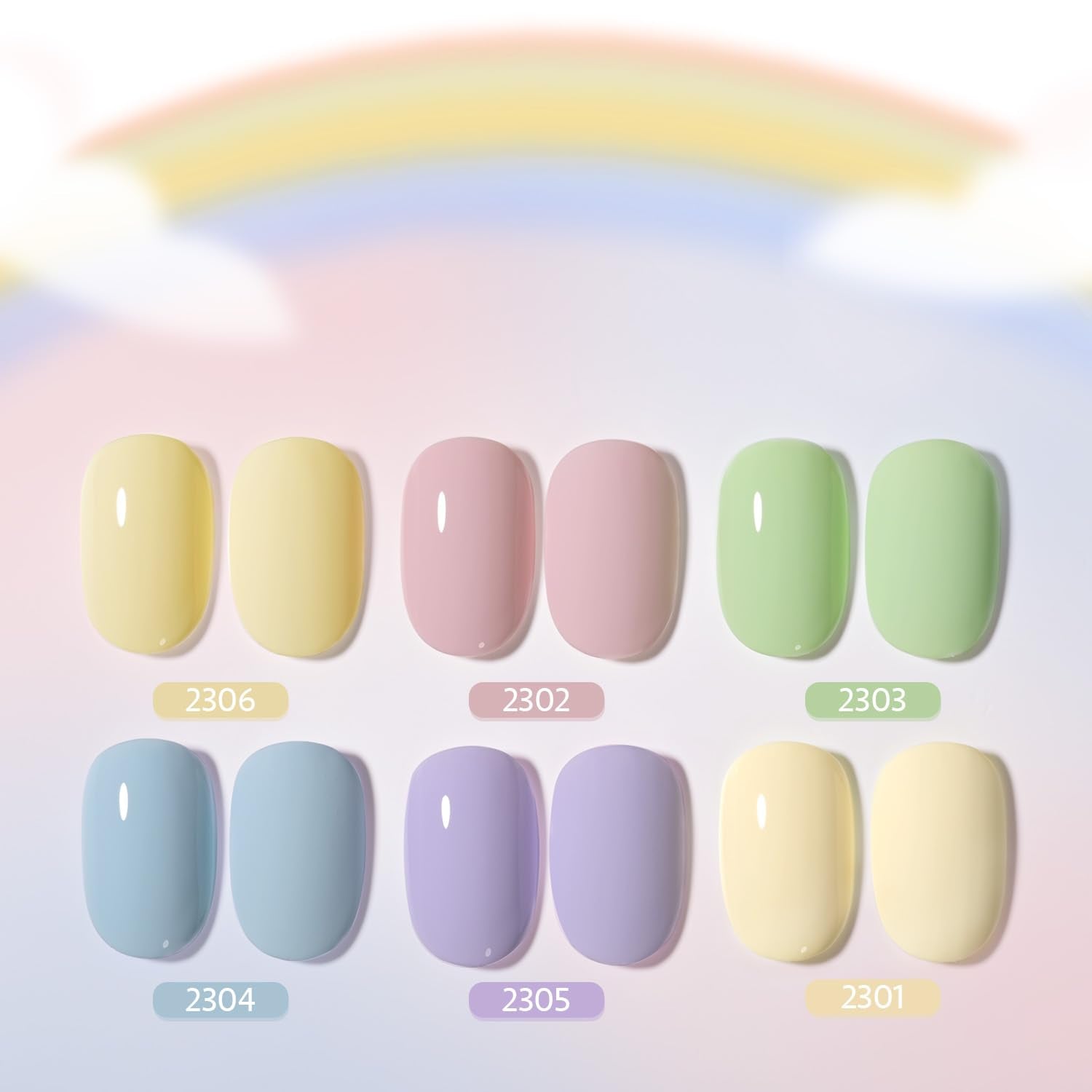 GAOY Set de esmalte gel primavera: seis colores para looks variados.