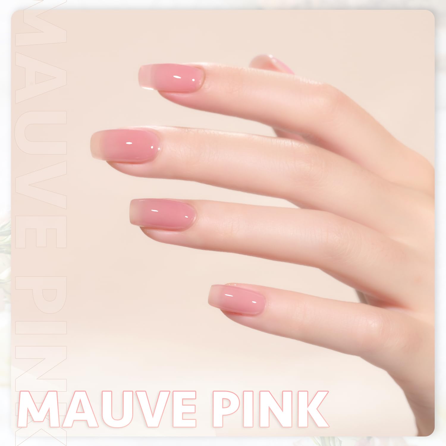Muestras de color GAOY en uñas, tono translúcido para visualizar el resultado