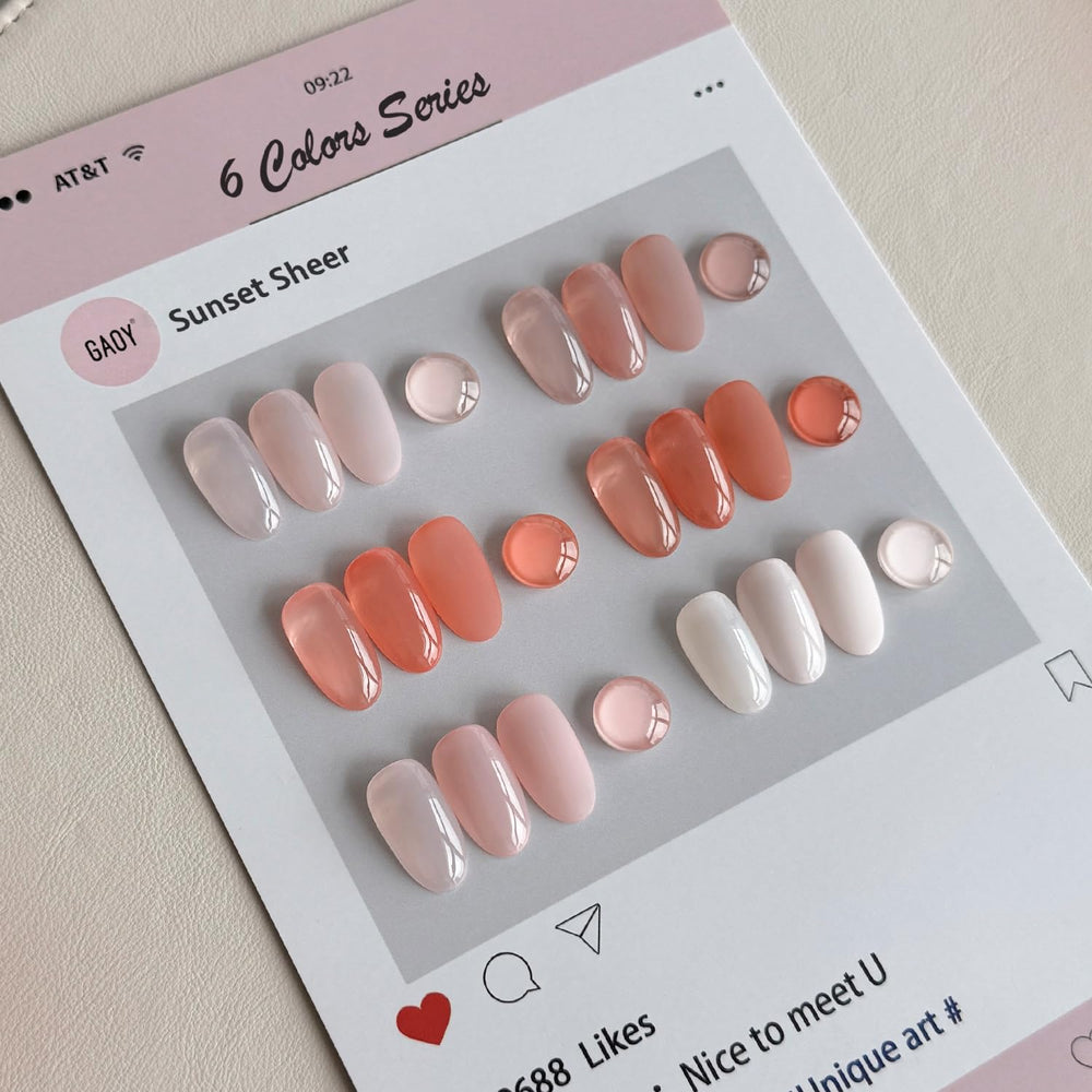 GAOY Sunset gel polish bottle lineup highlights rich color options for salon-ready nails